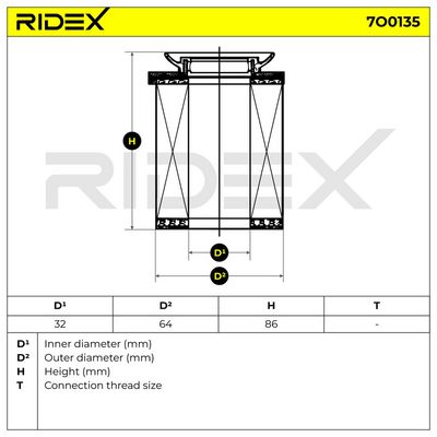 маслен филтър RIDEX 7O0135