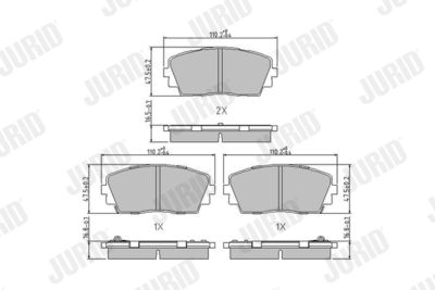 BREMSBELAGSATZ SCHEIBENBREMSE JURID 573420J 1