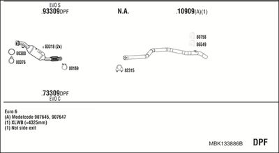 Układ wydechowy WALKER MBK133886B