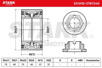 комплект колесен лагер STARK SKWB-0181346