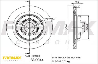 FREMAX BD-0044 Тормозной диск 