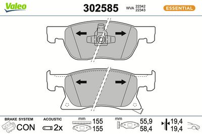 SET PLACUTE FRANA FRANA DISC VALEO 302585