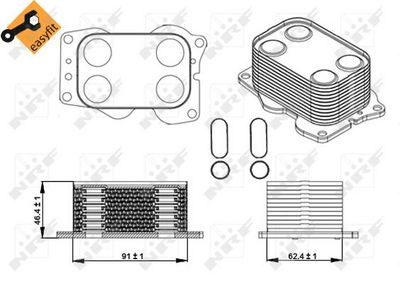 Oil Cooler, engine oil 31338