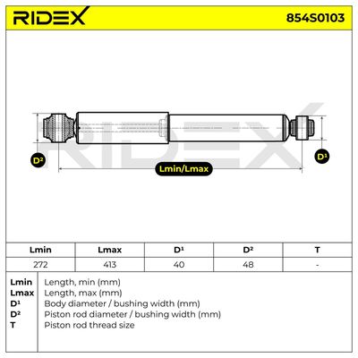 амортисьор RIDEX 854S0103