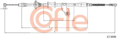 Тросик, cтояночный тормоз COFLE 92.17.3506 для DAEWOO NUBIRA