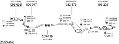 Изпускателна система BOSAL SYS08420