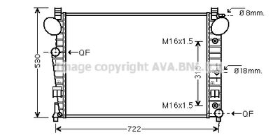 Радиатор, охлаждение двигателя AVA QUALITY COOLING MSA2301 для MERCEDES-BENZ S-CLASS