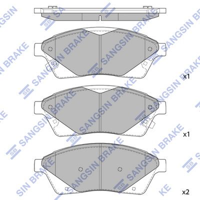 комплект спирачно феродо, дискови спирачки Hi-Q SP2251