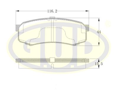 Комплект тормозных колодок, дисковый тормоз G.U.D. GBP041300 для LEXUS GX