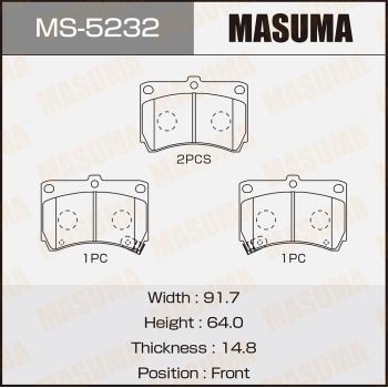 Комплект тормозных колодок MASUMA MS-5232 для MAZDA DEMIO