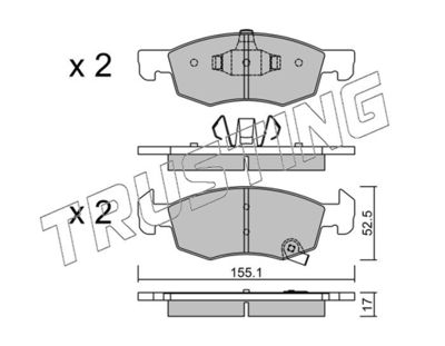 TRUSTING 1058.0 Гальмівні колодки 