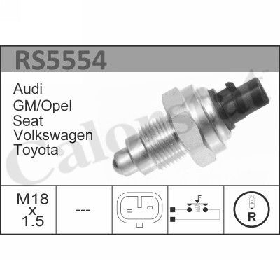 Выключатель, фара заднего хода CALORSTAT by Vernet RS5554 для DAIHATSU CHARADE