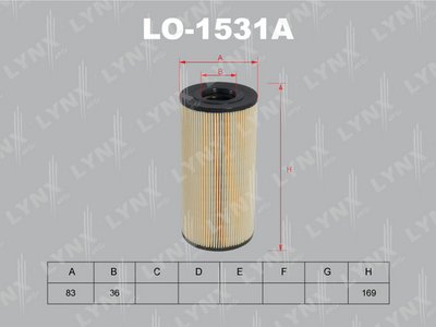 LO-1531A LYNXauto Масляный фильтр