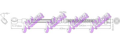 Тормозной шланг KAWE H6756 для HYUNDAI i10