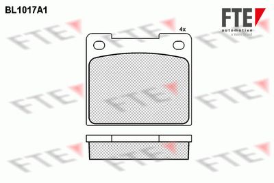 Комплект тормозных колодок, дисковый тормоз FTE 9010007 для TRIUMPH SPITFIRE