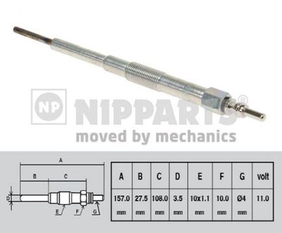 NIPPARTS N5717000 Свеча накаливания  для SUBARU XV (Субару Xв)