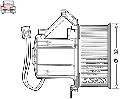 DENSO DEA02008 Вентилятор салона  для AUDI A5 (Ауди А5)