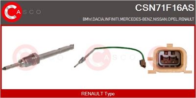 SENZOR TEMPERATURA GAZE EVACUARE