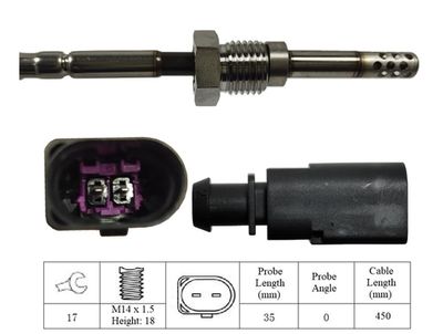 SENZOR TEMPERATURA GAZE EVACUARE