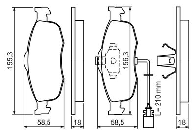 Brake Pad Set, disc brake 0 986 460 971