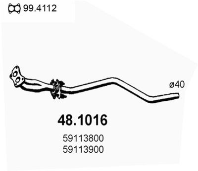 Výfuková trubka ASSO 48.1016