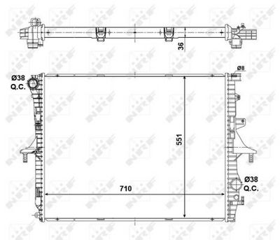 Radiator, engine cooling 53798