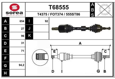 ANTRIEBSWELLE EAI T68555
