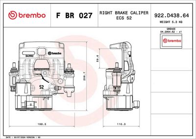 ETRIER FRANA BREMBO FBR027 1