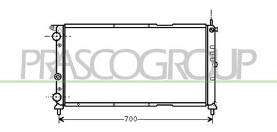 Радиатор, охлаждение двигателя PRASCO FT132R006 для FIAT PUNTO