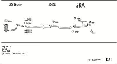 SISTEM DE ESAPAMENT WALKER PEK007977E