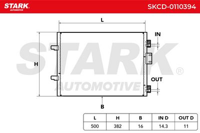 кондензатор, климатизация STARK SKCD-0110394