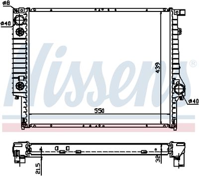 RADIATOR RACIRE MOTOR NISSENS 60618A 4