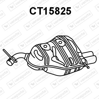 Глушитель выхлопных газов конечный VENEPORTE CT15825 для CITROËN C6