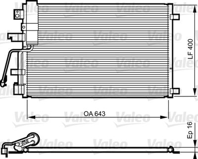 VALEO 814010 Радиатор кондиционера для NISSAN (Ниссан)
