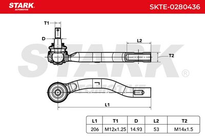 накрайник на напречна кормилна щанга STARK SKTE-0280436