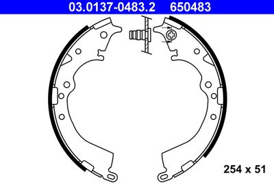 Комплект тормозных колодок ATE 03.0137-0483.2 для TOYOTA HILUX