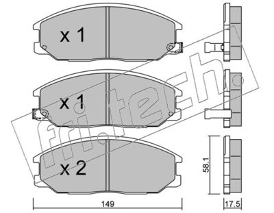 Zestaw klocków hamulcowych, hamulce tarczowe FRI.TECH. 648.0