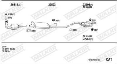 SISTEM DE ESAPAMENT WALKER FIK020026B