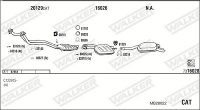 Изпускателна система WALKER MB28022