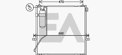 Конденсатор, кондиционер EACLIMA 30C51026 для MITSUBISHI PAJERO