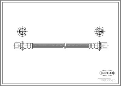 CORTECO 19030525 Тормозной шланг  для TOYOTA TERCEL (Тойота Теркел)