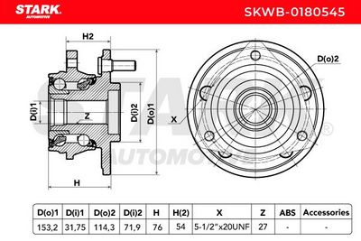 комплект колесен лагер STARK SKWB-0180545