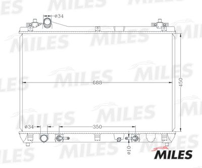 Радиатор, охлаждение двигателя MILES ACRB151