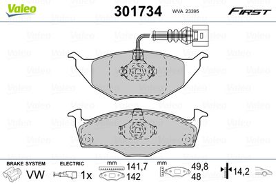 Brake Pad Set, disc brake 301734