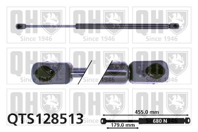 Газовая пружина, крышка багажник QUINTON HAZELL QTS128513 для FORD FOCUS