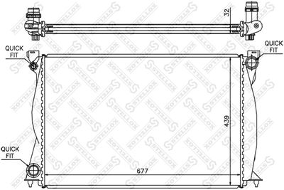 STELLOX 10-25505-SX Радиатор охлаждения двигателя для AUDI A6 C6 (4F2)