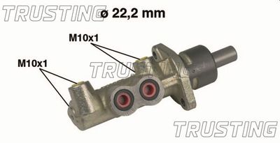 Главный тормозной цилиндр TRUSTING PF189 для NISSAN PRIMERA