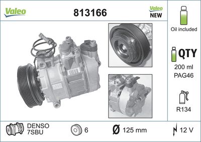 VALEO Compressor, airconditioning VALEO CORE-FLEX (813166)