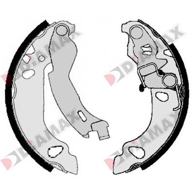 DIAMAX N01317 Ремкомплект барабанных колодок  для FIAT PANDA (169_) 1.2 (169AXF2A, 169AXF1A)