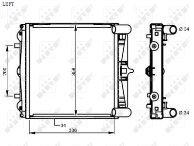 RADIATOR RACIRE MOTOR NRF 59130